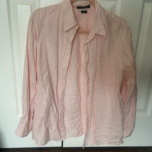 Ralph Lauren Soft Pink Linen Blouse